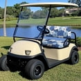 thumbnail image 2 of Uorisanigo Golf Cart Seat Cover 2 Pcs Comfortable Blue Hibiscus Flowers Seat Towel Blanket Polyester Dress UP Older Golf Cart Seats for Most 2 Passenger Club Car, 2 of 7