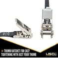 thumbnail image 3 of 1" x 10' Black Stainless Steel Thumb Ratchet Strap w/ S-Hooks, 3 of 7