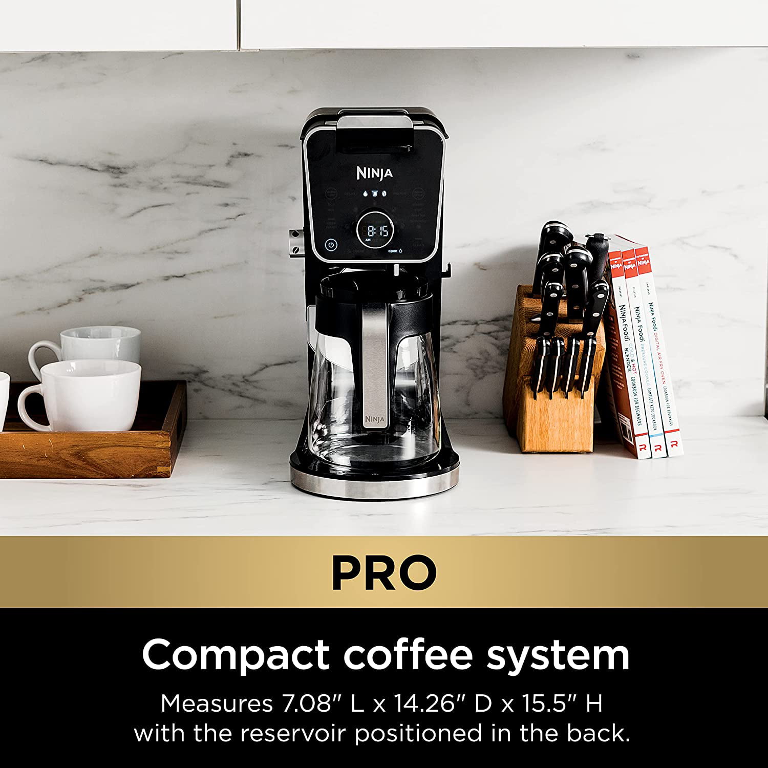 Ninja CFP307 DualBrew Pro Specialty Coffee System Single-Serve Compatible  with K-Cups & 12-Cup Drip Coffee Maker with Permanent Filter Black 