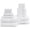 02: White-18 Piece Towel Set, variant on 6 Piece Towel Set 07: Cerulean Blue Cotton Bath Towel Set