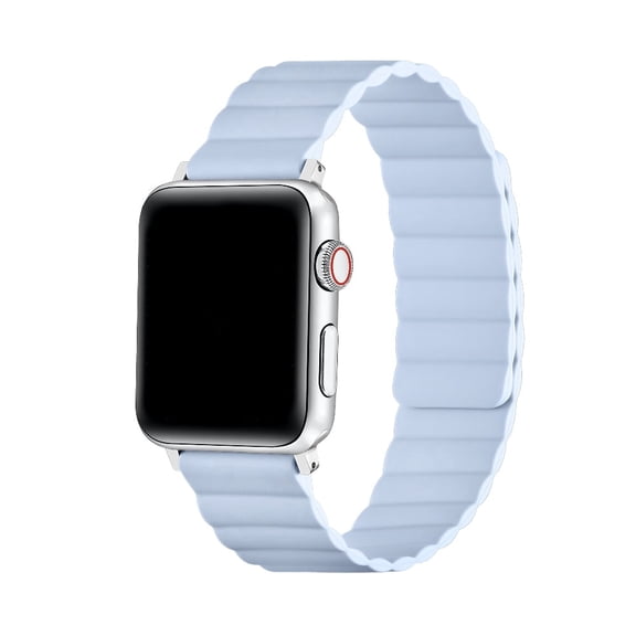 Posh Tech Magnetic Silicone Replacement Apple Watch Band in Aura Blue