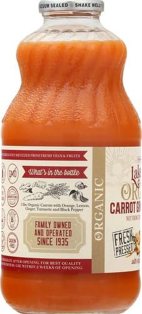 Lakewood Organic Carrot Ginger Turmeric Juice, 32 Fz