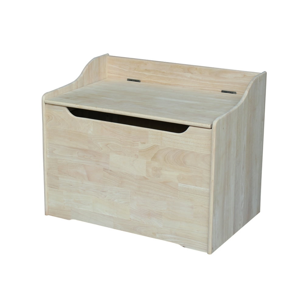 International Concepts Toy Storage Box with Curved Top, Unfinished