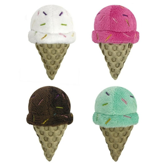 Multipet Ice Cream Cone, Cat Toy, Assorted Colors