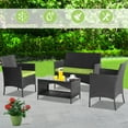 ENYOPRO Patio Table and Chairs Set, 4 PCS Outdoor Patio Seating with Removable Cushion and
