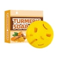 thumbnail image 1 of Almohadillas de cúrcuma Curcumae Longae Aceite de argán Jabón en barra para la piel para rostro y cuerpo - Hecho a mano, aclara la piel, ilumina la piel, unisex 100 g, 1 of 9