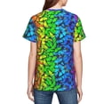 thumbnail image 5 of Honeii Multicolored Butterflies Print Youth Short Sleeve T-Shirt,Boys Athletic Shirt,Quick Dry Short Sleeve Performance Moisture Wicking T Shirt, 5 of 6