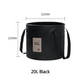 thumbnail image 4 of Cubo Plegable Cubo plegable portátil Cubo de lavado plegable para el hogar al aire libre (negro L), 4 of 8