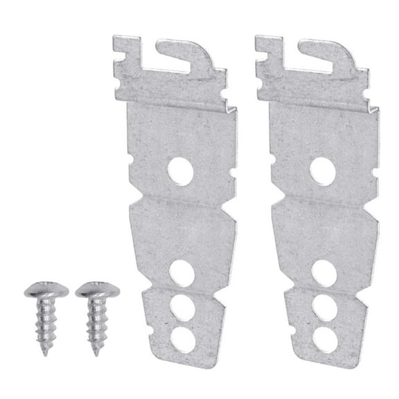 Metal Dishwasher Side Mounting Bracket Kit -for Dishwasher- 2 Dishwasher Brackets and 2 Screws Included
