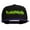 Black Purple, variant on Halloween Frankenstein Embroidered Snapback Cap - Natural Black OSFM