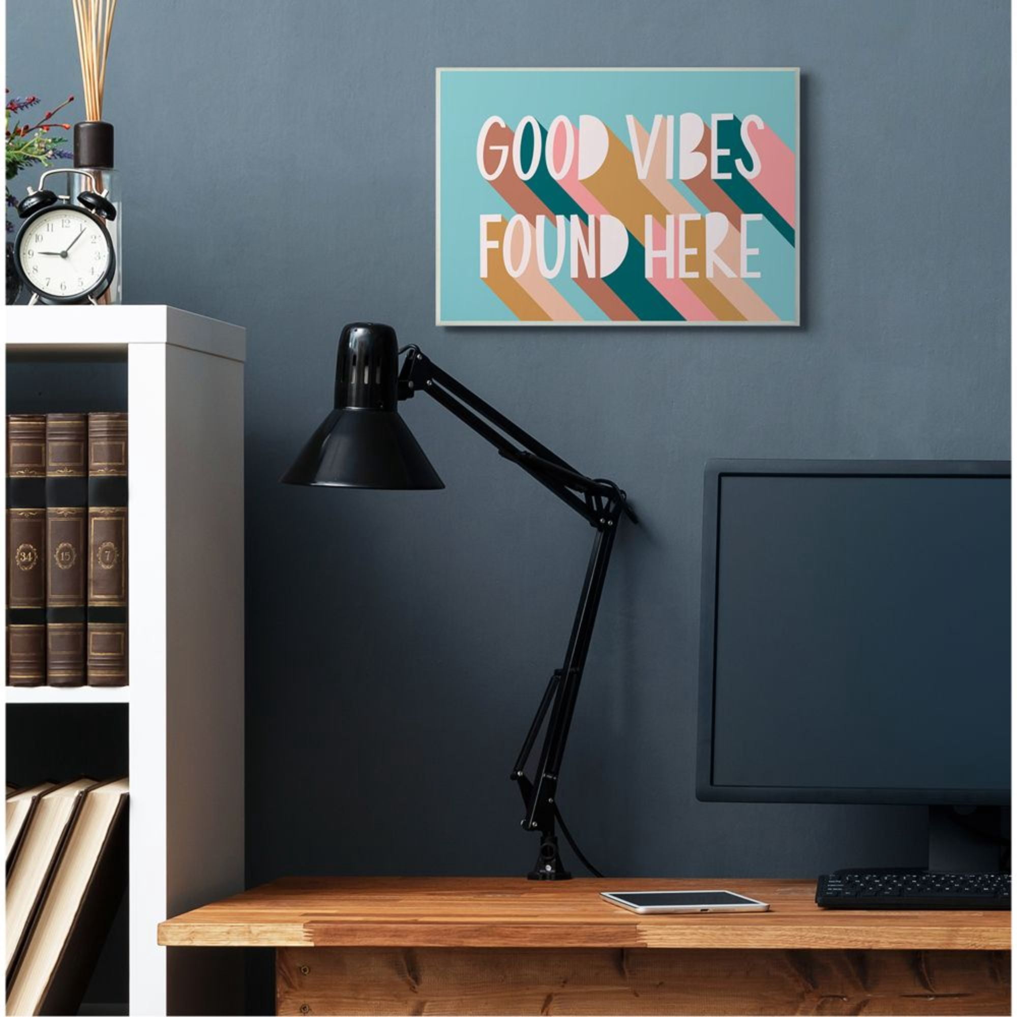 Stupell Industries Good Vibes Found Here Quote Pastel Color Pop Design by Amanda Houston