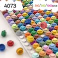 thumbnail image 2 of 300/500/1000pcs MOC Assemble Particles 6141 Plate Round 1x1 Dot DIY Building Blocks Figures Lamp Bricks Toy for Children 4073 138Sand Yellow 500pcs, 2 of 6