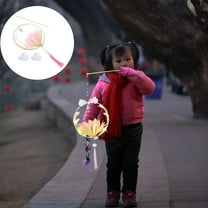 FRCOLOR DIY Chinese New Year Lantern Handheld Cartoon Wooden Rabbit Lantern Material