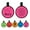 Pink, variant on Silicone Dog Tags Engraved for Pets, Personalized Custom Engraved Dog Tags and Cat Tags, Laser Engraved Double Sided, Silent Pet ID Tag