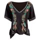 thumbnail image 4 of Blusa de manga corta con cuello en V informal para mujer a la moda, camisetas de verano Fridja hjk4403, 4 of 5