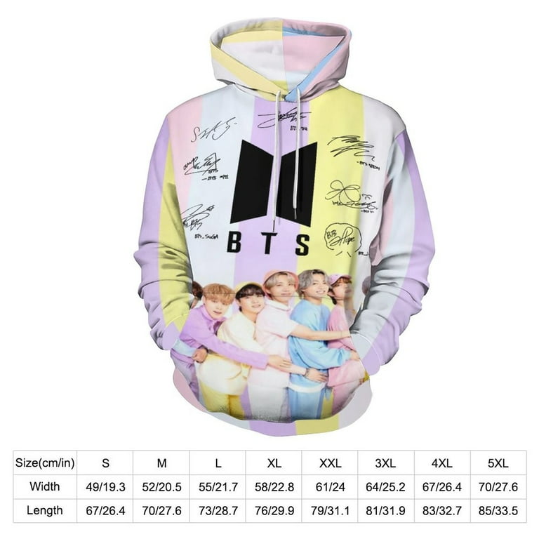 K Pop BTS Hoodie Love Yourself Sweatshirt Jungkook Suga V RM Lightweight Long Sleeves Pullover Sweater Coat Walmart