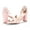 PINK, variant on BURUDANI Women's Chunky High Heel Sandals Ankle Strap Open Toe Dress Shoes SILVER/GLITTER Size 9