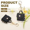 thumbnail image 2 of Uxcell Mini Handbag Keychain for Women, PU Leather Cute Bag Creative Keyrings Black, 2 of 7