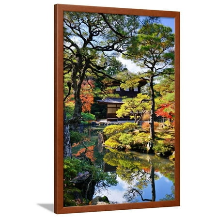 Ginkaku-Ji Temple in Kyoto, Japan during the Fall Season. Nov 19 Framed Print Wall Art By