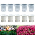 thumbnail image 4 of Flower Pot With Drainage Function For Indoor And Outdoor (Transparent/White) Transparent 150Mm, 4 of 8