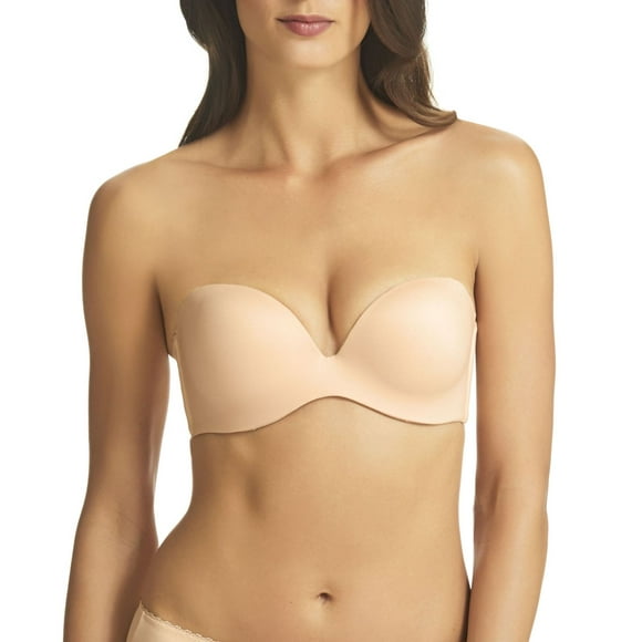 Fine Lines Soutiens-Gorge Convertibles Sans Bretelles à Mémoire de Forme 4 Directions pour Femmes, Beige Clair, 38D