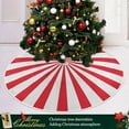 thumbnail image 6 of FMSHPON Christmas Red White Stripe Xmas Christmas Tree Skirt Stand Mat for Holiday Party Decoration Indoor Outdoor 36 inches, 6 of 6
