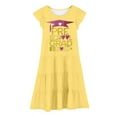 thumbnail image 3 of Robes pour Filles Cuhk Robe Imprimée à Manches Volantées pour Enfants pour la Saison des Remises de Diplômes, pour le Quotidien et les Activités Extérieures, Coupe Confortable, 3 of 3