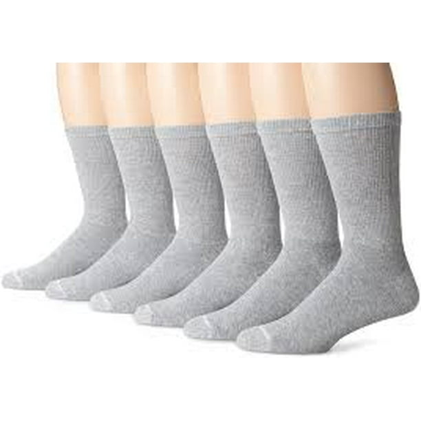 Fruit of the Loom Fruit of the Loom Crew Grey 6pack socks ( size 6
