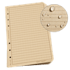 Rite in the Rain Weatherproof Loose Leaf Paper, 4.625" x 7", 32# Tan, Universal Pattern, 100 Sheet Pack (No. 982T)