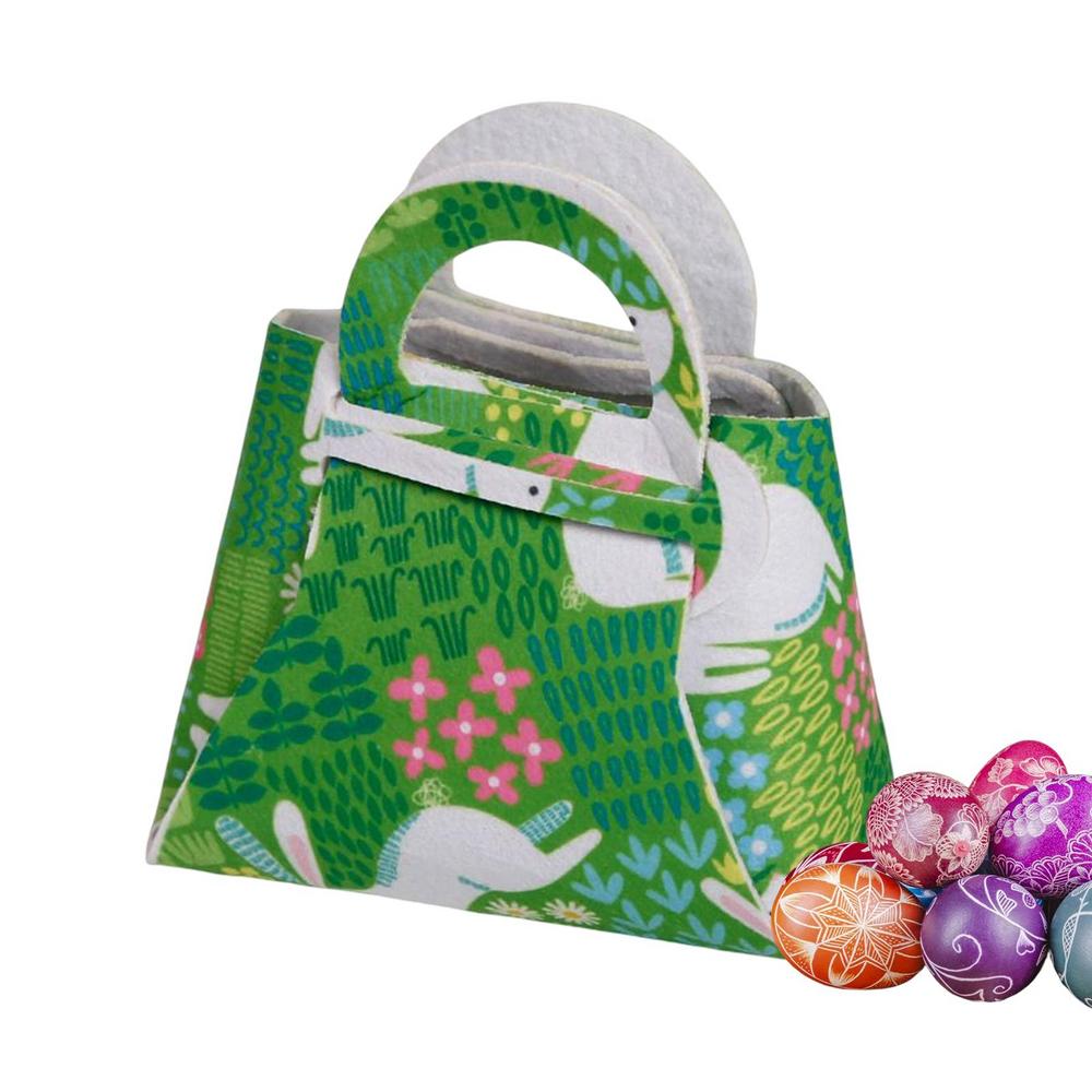 Laideyi Easter Gift Bags Easter Treat Bags with Handle Easter Party Favor Bags Easter Craft Bags
