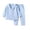 Light Blue, variant on Riecok Children Outfit Sets Long Sleeve Solid Color Button down Collared Topss and Long Pants Soft Comfortable Warm Homewear