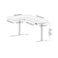 thumbnail image 4 of Motionwise M4 EXEC2 Series 63” x 40” Bureau en L Électrique à Hauteur Réglable Assis-Debout (Blanc), 4 of 5