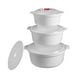 thumbnail image 4 of Juego de 3 recipientes para microondas con tapa, que incluye un accesorio para cocinar al , un recipiente de almacenamiento, un plato apto para m, 4 of 8