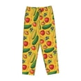 thumbnail image 4 of Xecao Colorful Vegetables Women's Straight Lounge Pajama Pants: The Epitome of Relaxed Sleepwear, 4 of 9