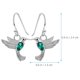 thumbnail image 3 of 1 par de pendientes de colibrí volador, pendientes de moda, pendientes colgantes, joyería para regalo., 3 of 5