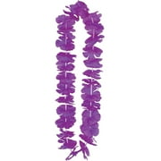 Beistle Silk N Petals 36" Purple Hawaiian Flower Lei Necklace Costume Accessory