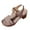 Gray Sandals for Women, variant on Hopeusnice Sandals for Women Soft Non-Slip PU Materials Summer Shoes Open Toe Breathable Women's Sandals Trendy Block Heel Round Toe Outdoor Shoes Brown 42