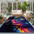 Abstract Starry Sky 8x10ft Non Slip Area Rug Path Forest Dreamy ...