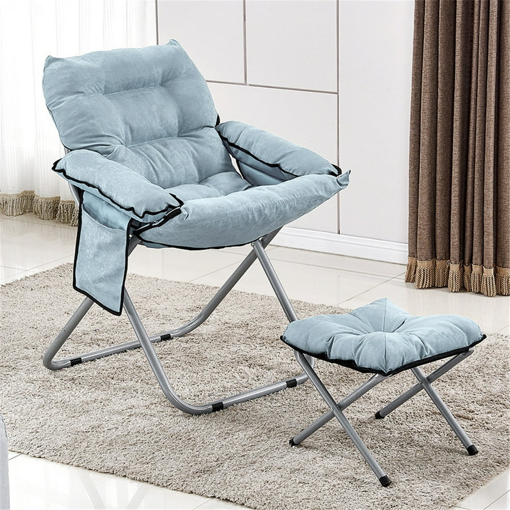 Modern Accent Chair and Ottoman Set Contemporary Lounge Chair Desk