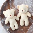 thumbnail image 2 of 10cm Cute Mini Teddy Bear Dolls White Bear Plush Toys Animal Stuffed Doll Keychain Pendant Party Wedding Bouquet Decoration Gift, 2 of 5