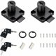 thumbnail image 1 of Cerraduras negras para cajones de escritorio con 4 llaves universales, tornillos de base cuadrada, cerradura de seguridad fija para muebles, puertas de muebles, buzones, vitrinas, 1 of 5
