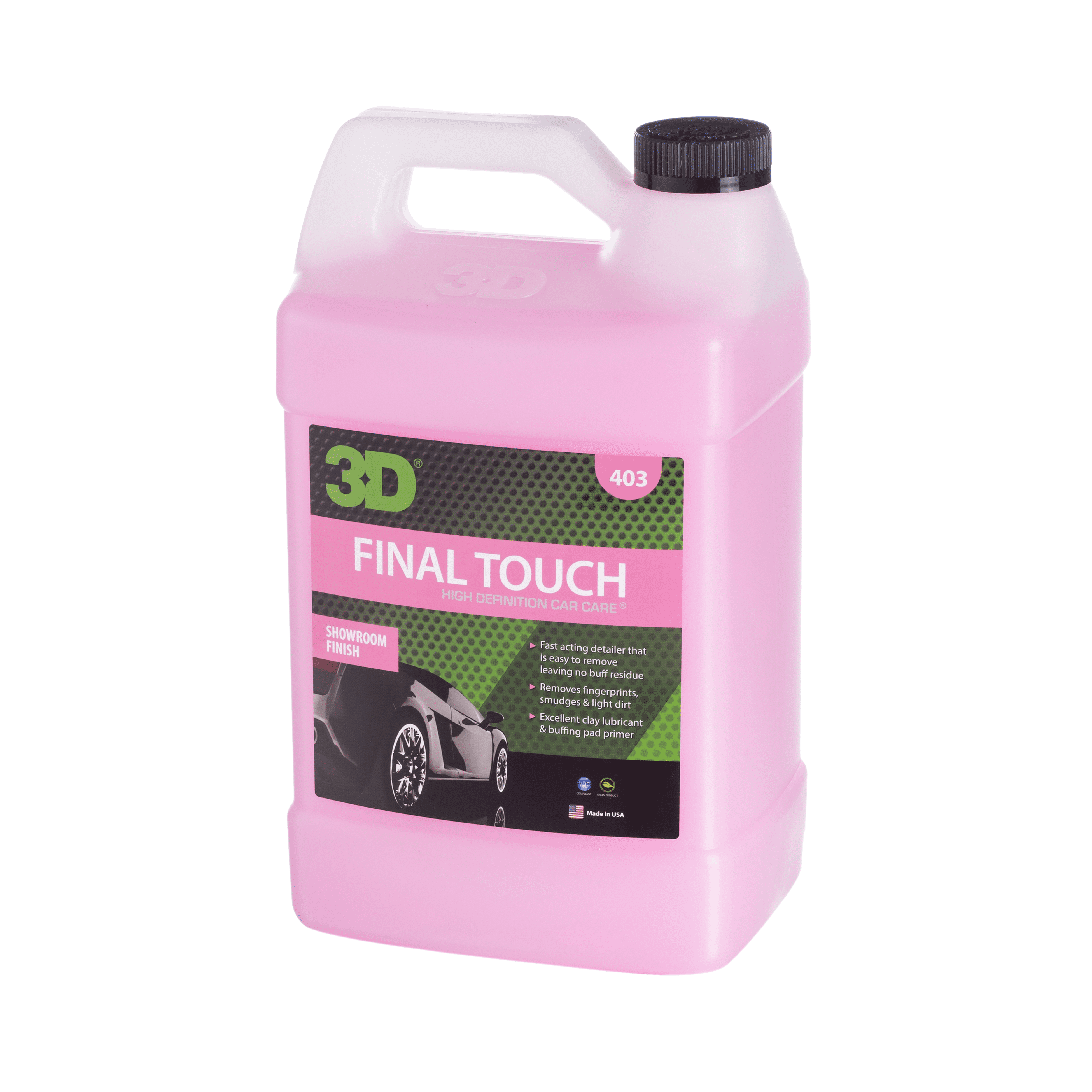 3D Final Touch Waterless Car Wash with Wax Protection - 1 Gallon