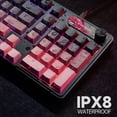 thumbnail image 7 of Rechale Gaming Keyboard, Wired Mechanical-Feel Keyboard, Quiet Response RGB Backlit Keyboard, 98-Key Compact, Side-Printed PBT Keycap, Multi-Function Knob, 19-Key Anti-Ghosting for PC/Mac, Black Pink, 7 of 7