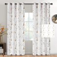 thumbnail image 2 of Cortinas Joydeco Floral de 213 cm de Largo para Dormitorio, 2 Paneles, Oscurecimiento 80%, 2 of 7