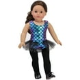 thumbnail image 2 of Sophia's Jazz Leotard Costume and Tap Shoes for 18'' Dolls, Black, 2 of 4