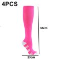 thumbnail image 2 of Dinheiro Chaussettes de Compression Larges pour Mollets Chaussettes de Soutien pour Infirmières Course Rose, 2 of 5