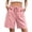 Pink, variant on Women's Cotton Loose Fit Casual Shorts with Pockets Elastic Waist Drawstring Comfy Soft Stretchy Summer Lounge Athletic Gym Outdoor Everyday Womens | VerBelle,Army Green L
