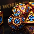 thumbnail image 4 of Cusdie 7 Pcs DND Metal Dice, Steampunk Style Polyhedral Dice Set, Metal Dice Set for Role Playing Game D&D Dice MTG Pathfinder, 4 of 5