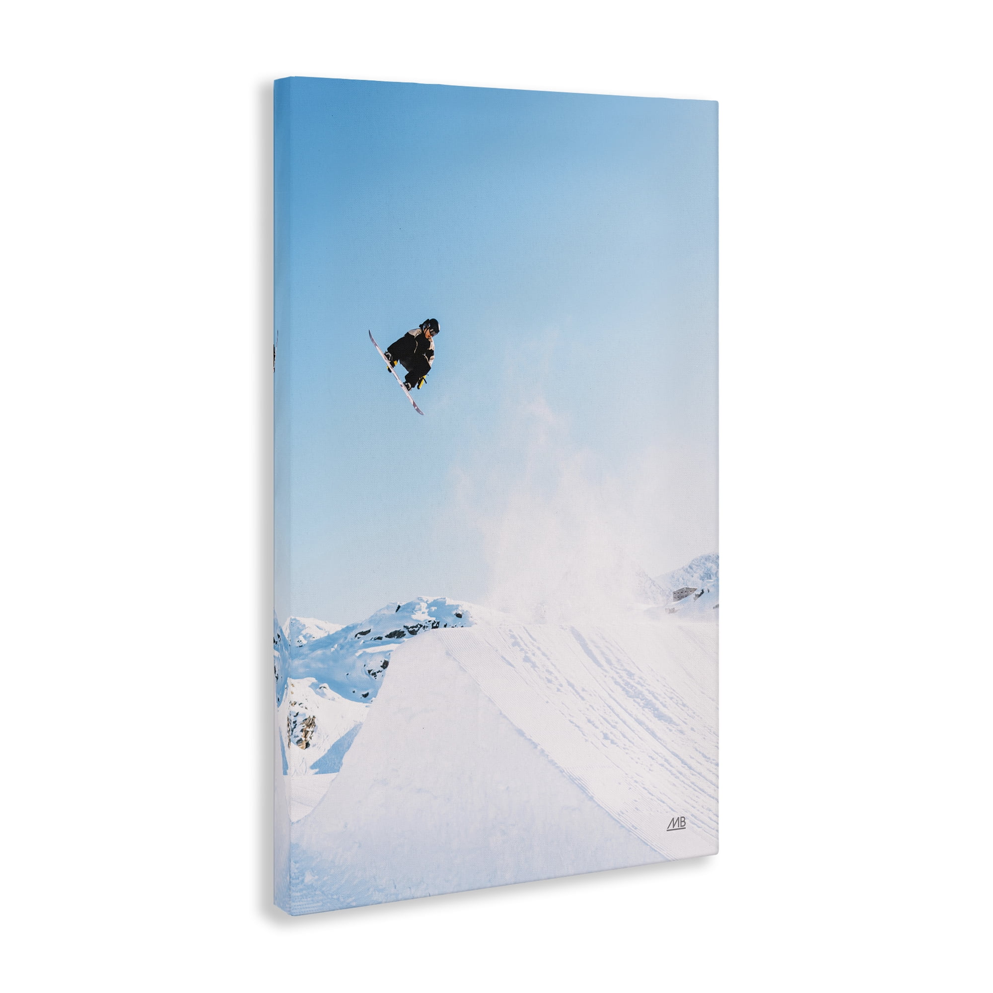 Stupell Industries Snow Day Snowboarder Sports Photography Wrapped Canvas Art Print Wall Art, 16 x 24