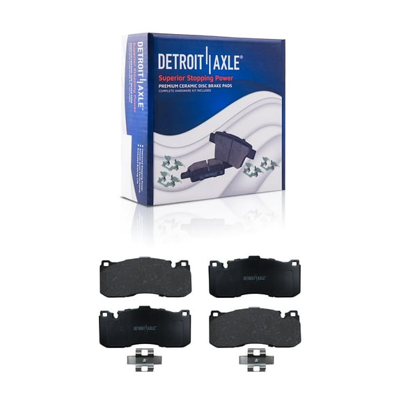 Detroit Axle - Front Ceramic Brake Pads w/Hardware Replacement for BMW 135i 135is 323i 328i xDrive
